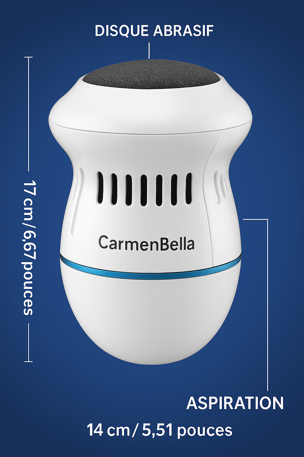 Ponceuse à Pieds avec Aspirateur Intégré – CarmenBella™